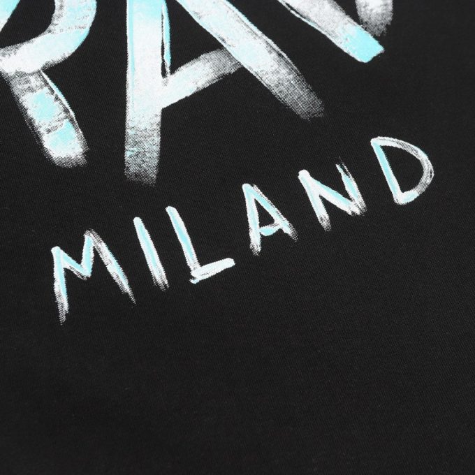 Prada lettered logo collar print short-sleeved T-shirt