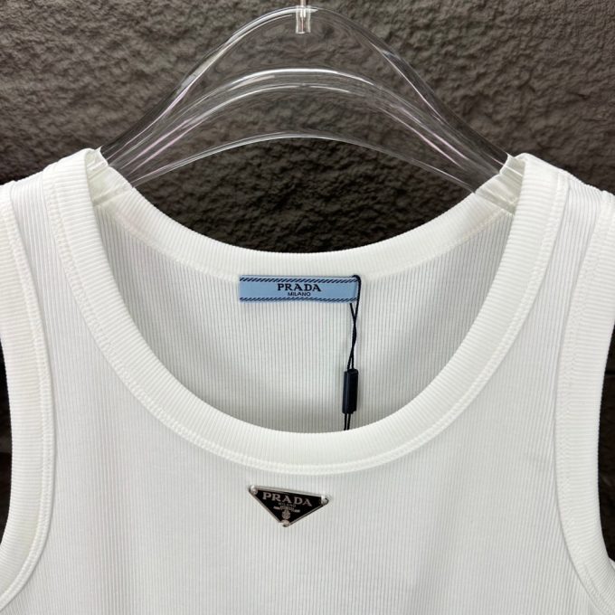 Prada 2025 New metal triangle badge women's vest