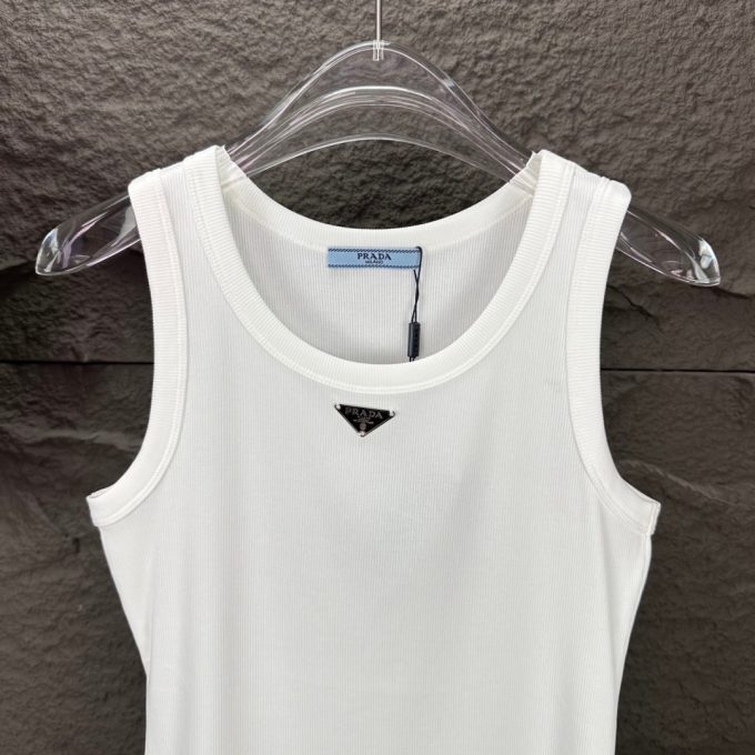 Prada 2025 New metal triangle badge women's vest