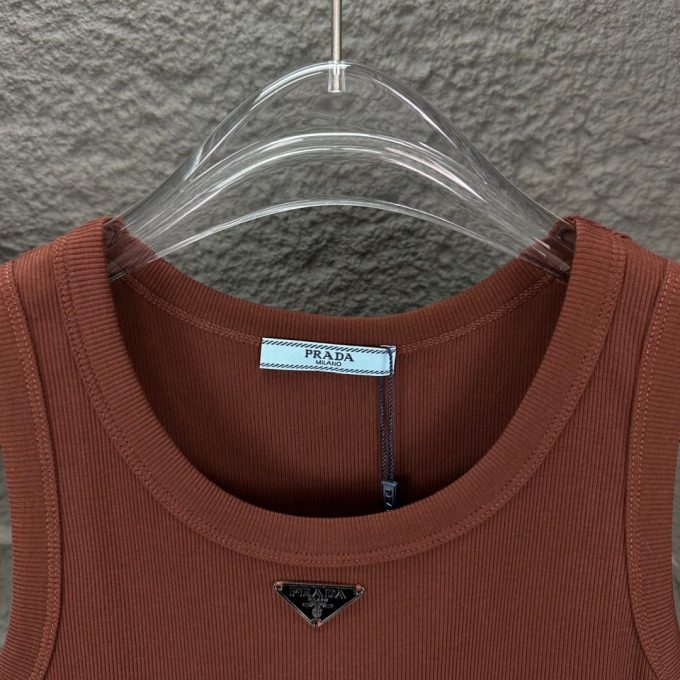 Prada 2025 New metal triangle badge women's vest