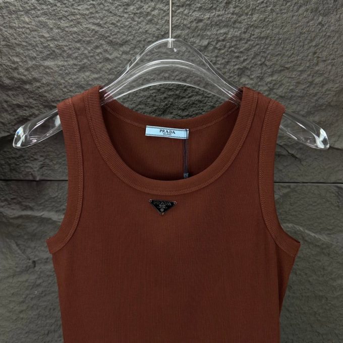 Prada 2025 New metal triangle badge women's vest