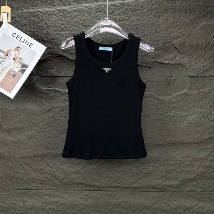 Prada 2025 New metal triangle badge women's vest