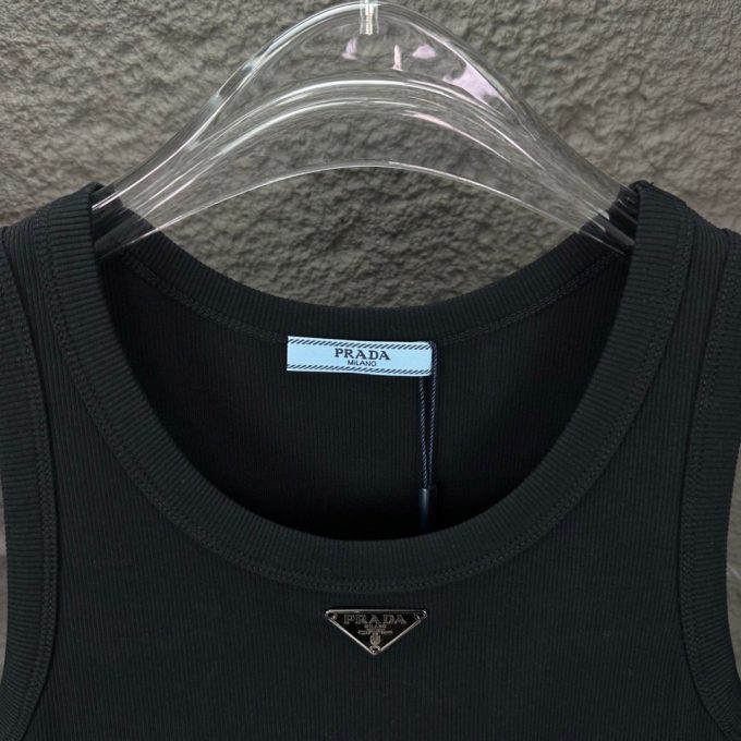 Prada 2025 New metal triangle badge women's vest
