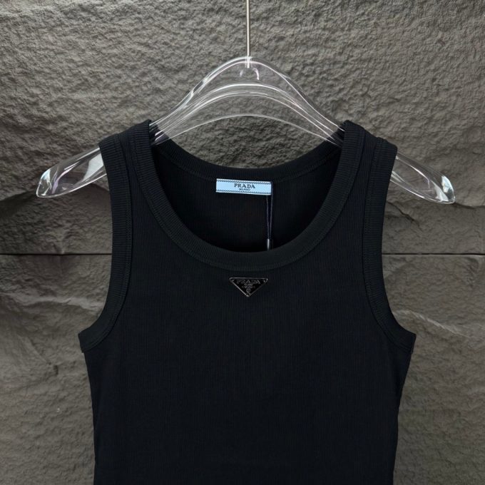 Prada 2025 New metal triangle badge women's vest