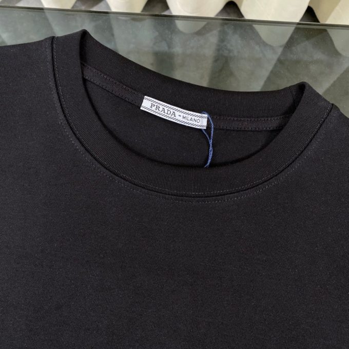 Prada pocket functional casual round-neck short-sleeved T-shirt