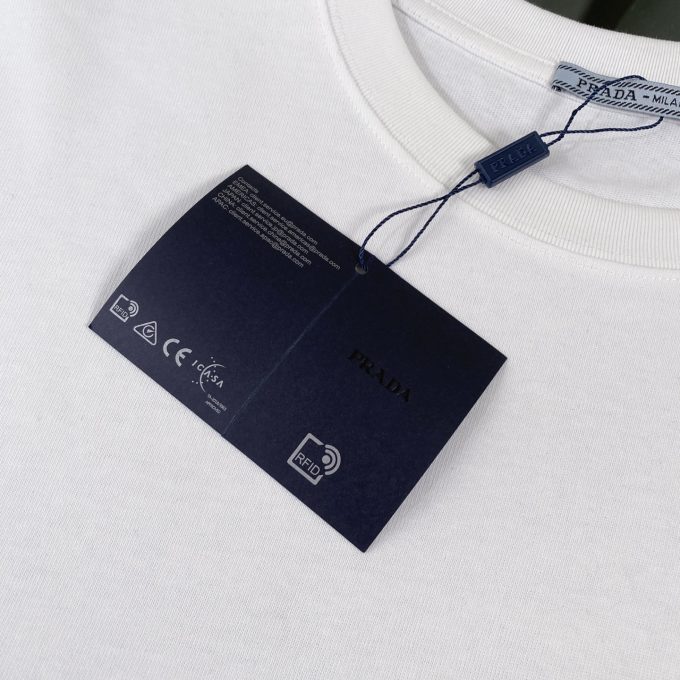 Prada pocket functional casual round-neck short-sleeved T-shirt