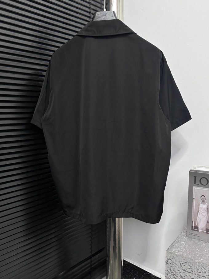 PRADA's new triangular label pocket nylon shirt