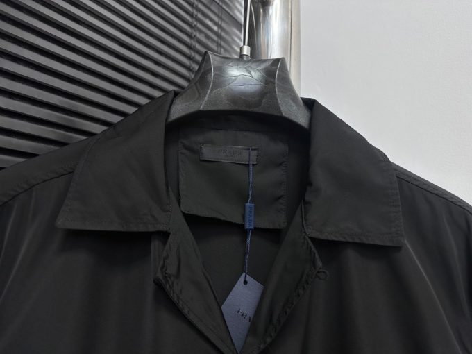 PRADA's new triangular label pocket nylon shirt