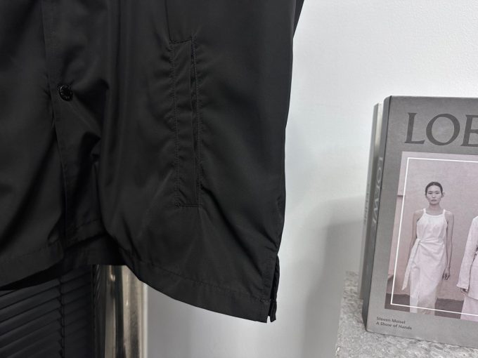 PRADA's new triangular label pocket nylon shirt