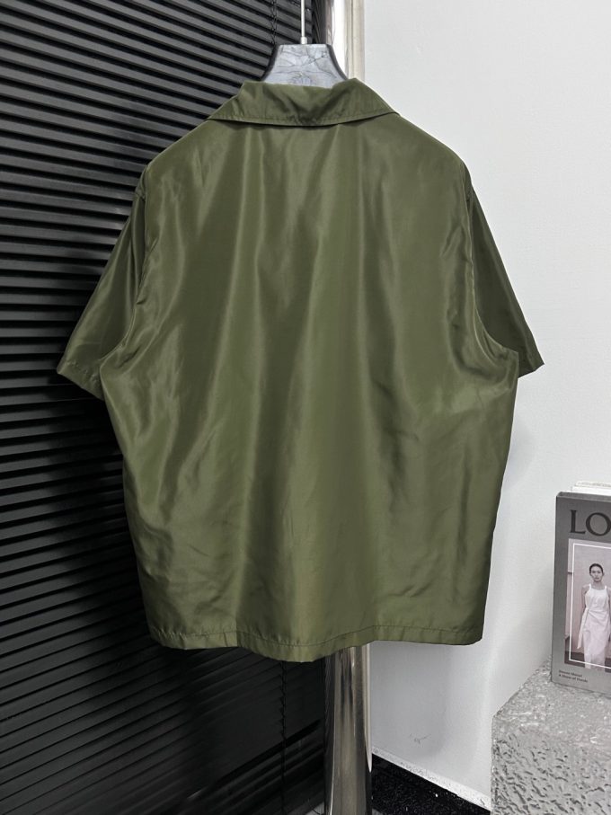 PRADA's new triangular label pocket nylon shirt