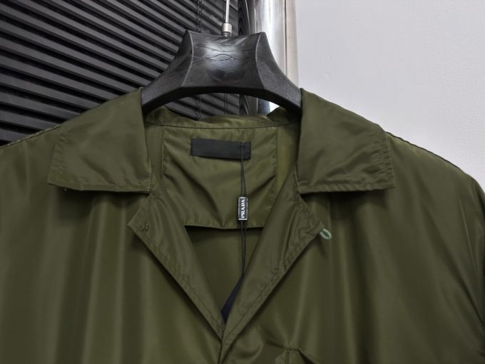 PRADA's new triangular label pocket nylon shirt