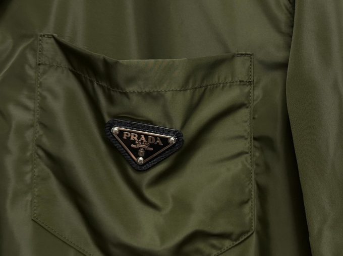 PRADA's new triangular label pocket nylon shirt
