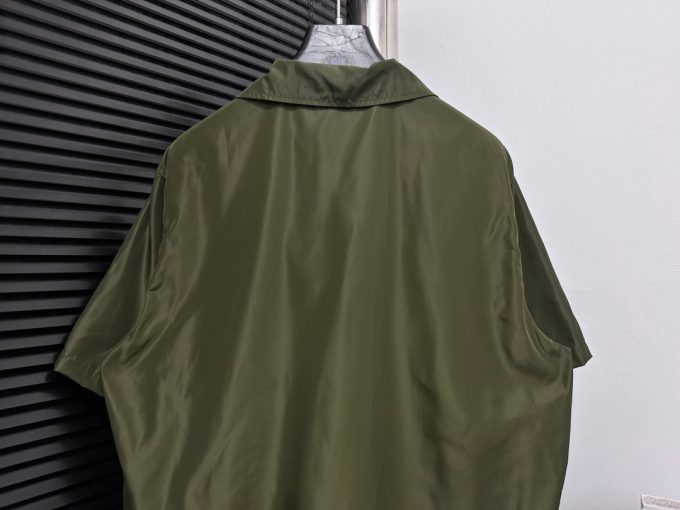 PRADA's new triangular label pocket nylon shirt