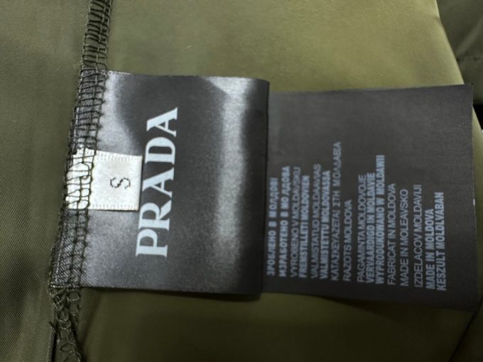 PRADA's new triangular label pocket nylon shirt
