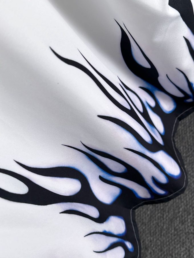 Prada's 2025 summer classic LOGO design full-print shirt