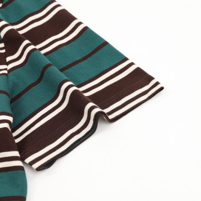 Prada letter applied-embroidered striped short-sleeved T-shirt