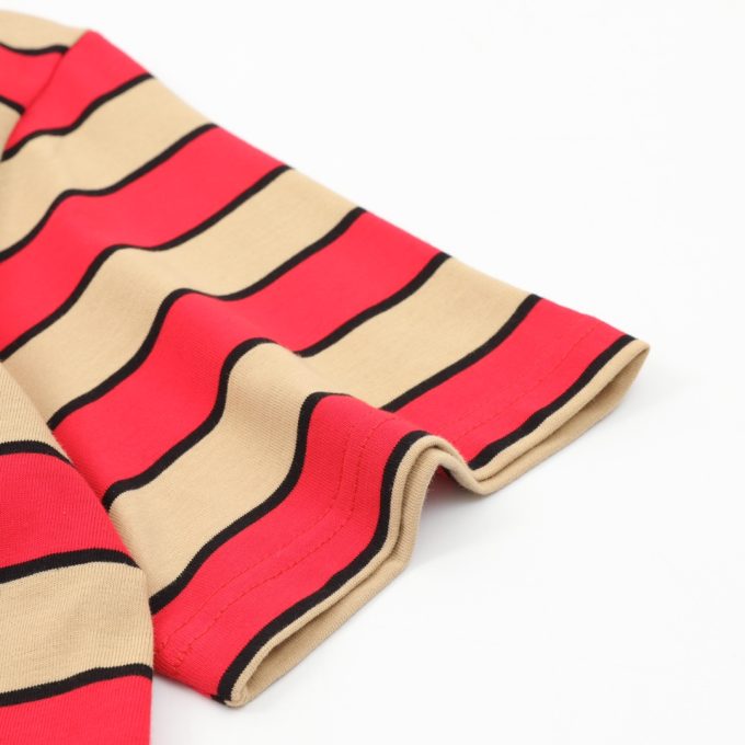 Prada's latest striped embroidered letter polo shirt