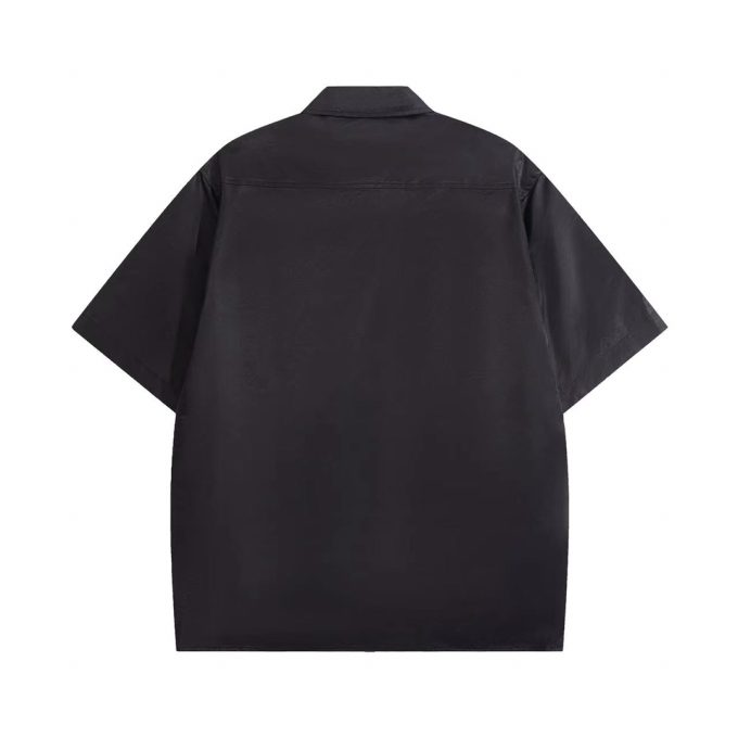 Prada Battlefield functional style workwear shirt with short sleeves