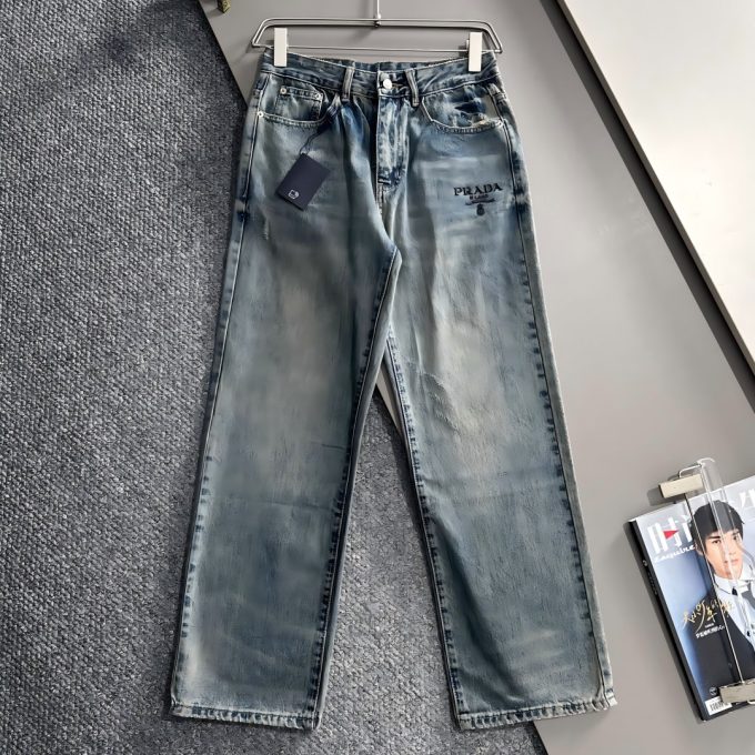 Prada 2025 All-season loose jeans and straight-leg trousers