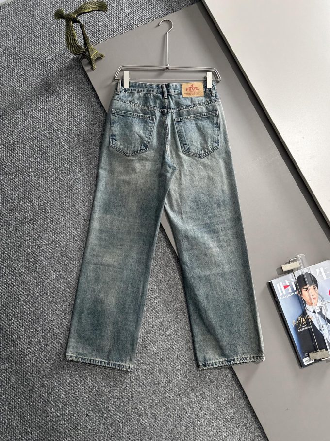 Prada 2025 All-season loose jeans and straight-leg trousers