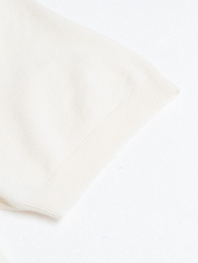 Prada letter logo embroidered wool Polo knitted short sleeve