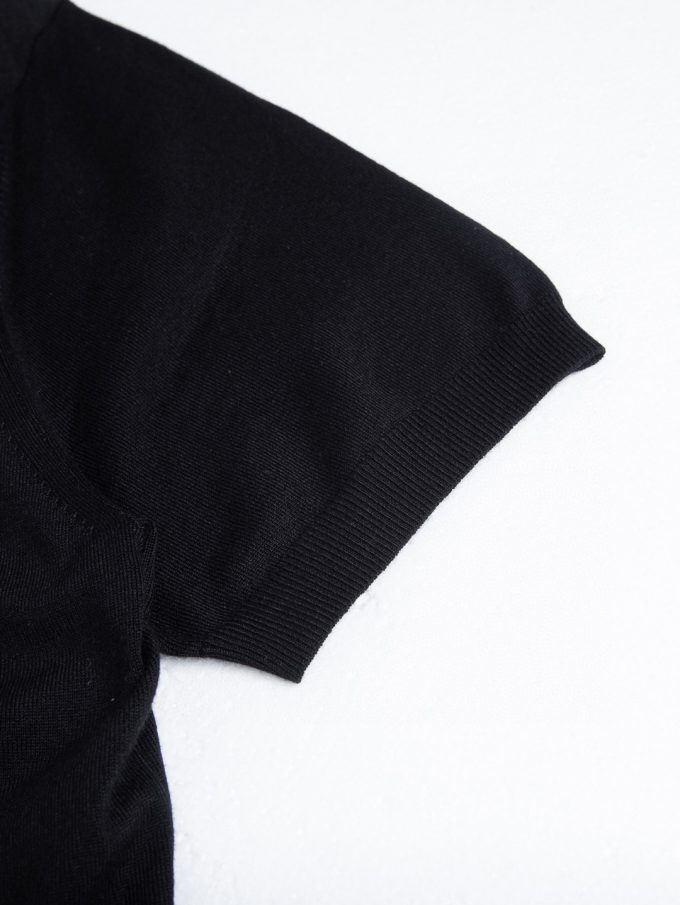 Prada letter logo embroidered wool Polo knitted short sleeve