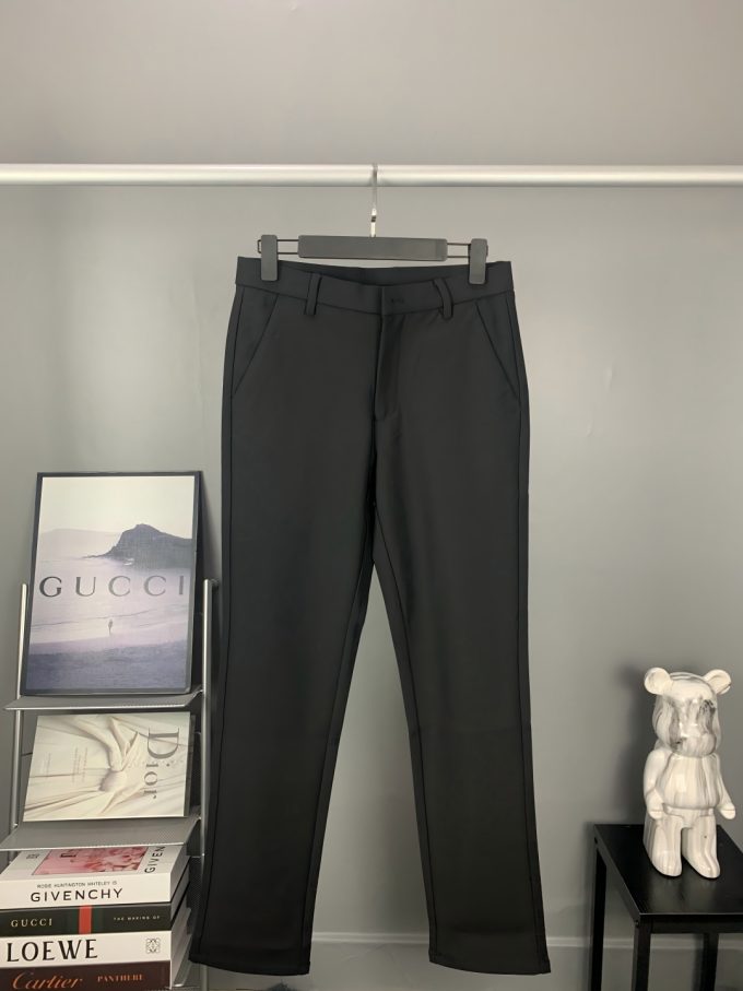 Prada straight stretch non-ironing slimming men's casual trousers