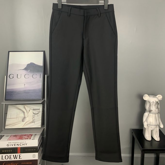 Prada straight stretch non-ironing slimming men's casual trousers
