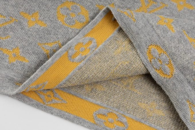 LV 25Ss new golden monogram jacquard woolen short-sleeved T-shirt