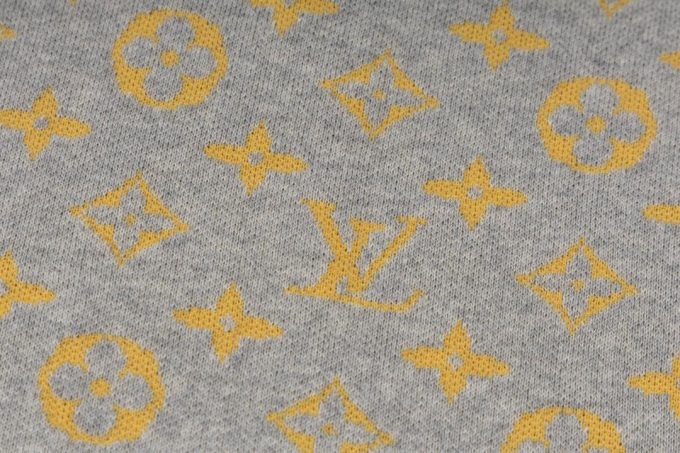 LV 25Ss new golden monogram jacquard woolen short-sleeved T-shirt
