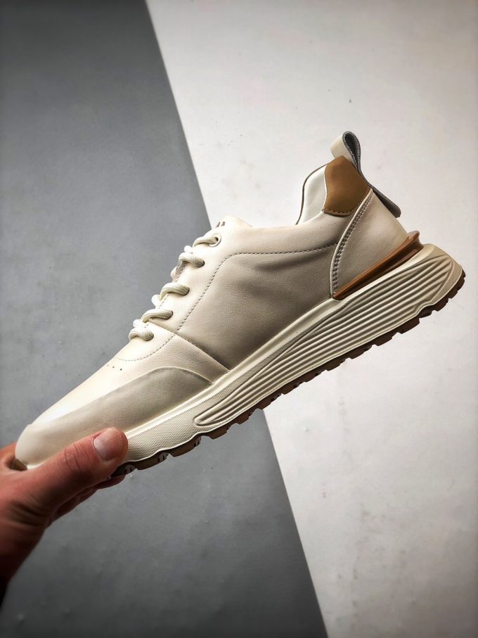 Prada thick-soled logo lace-up sporty casual men's shoes