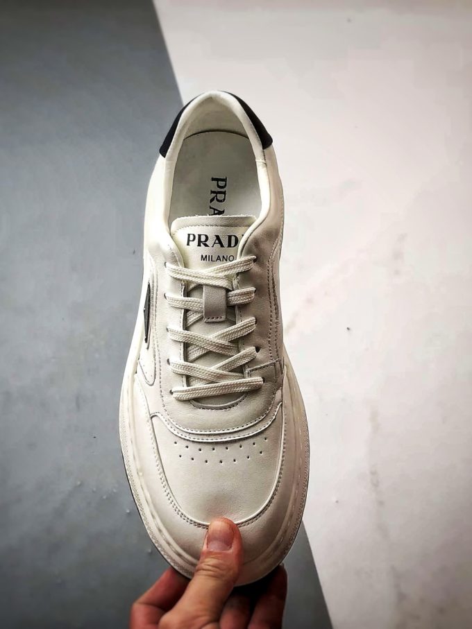Prada thick-soled logo lace-up sporty casual men's shoes