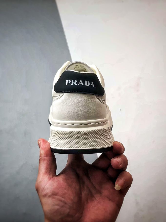 Prada thick-soled logo lace-up sporty casual men's shoes