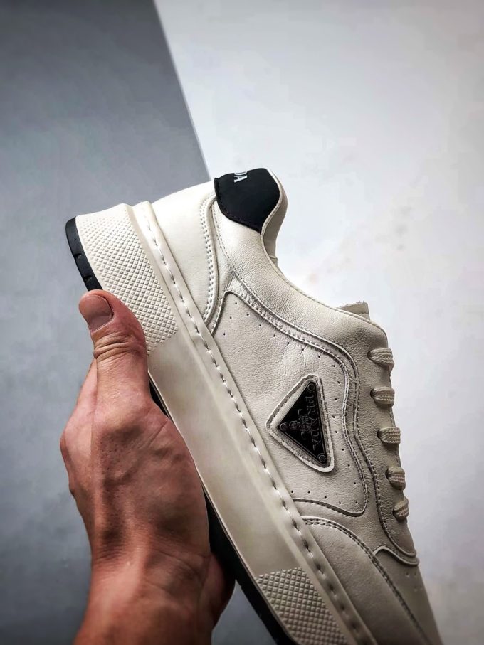 Prada thick-soled logo lace-up sporty casual men's shoes