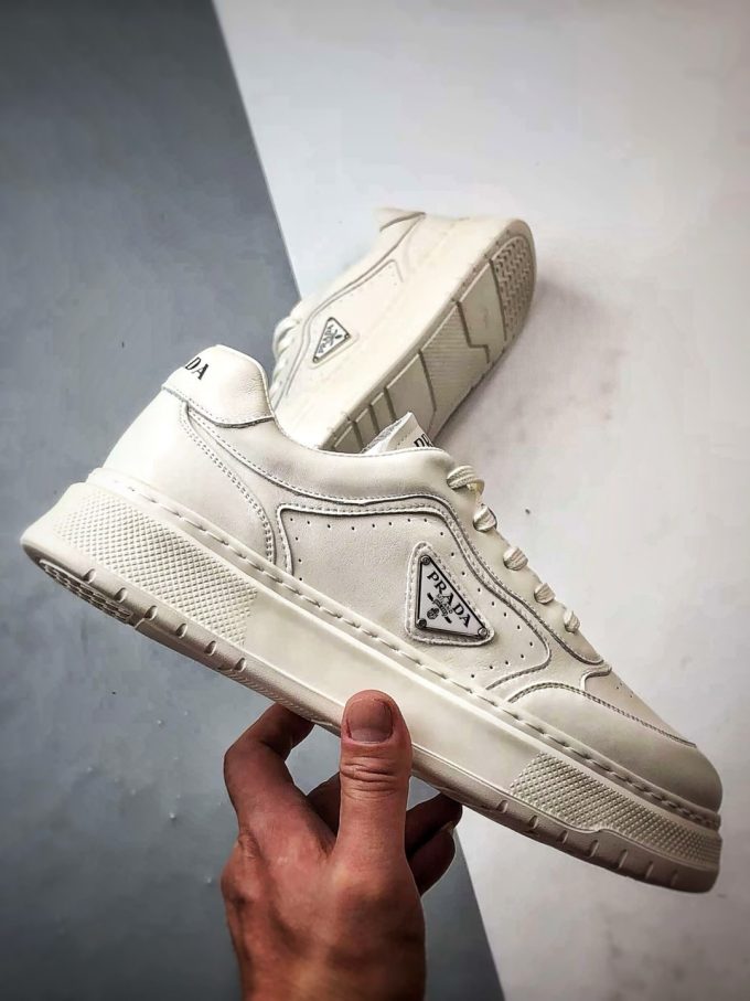 Prada thick-soled logo lace-up sporty casual men's shoes