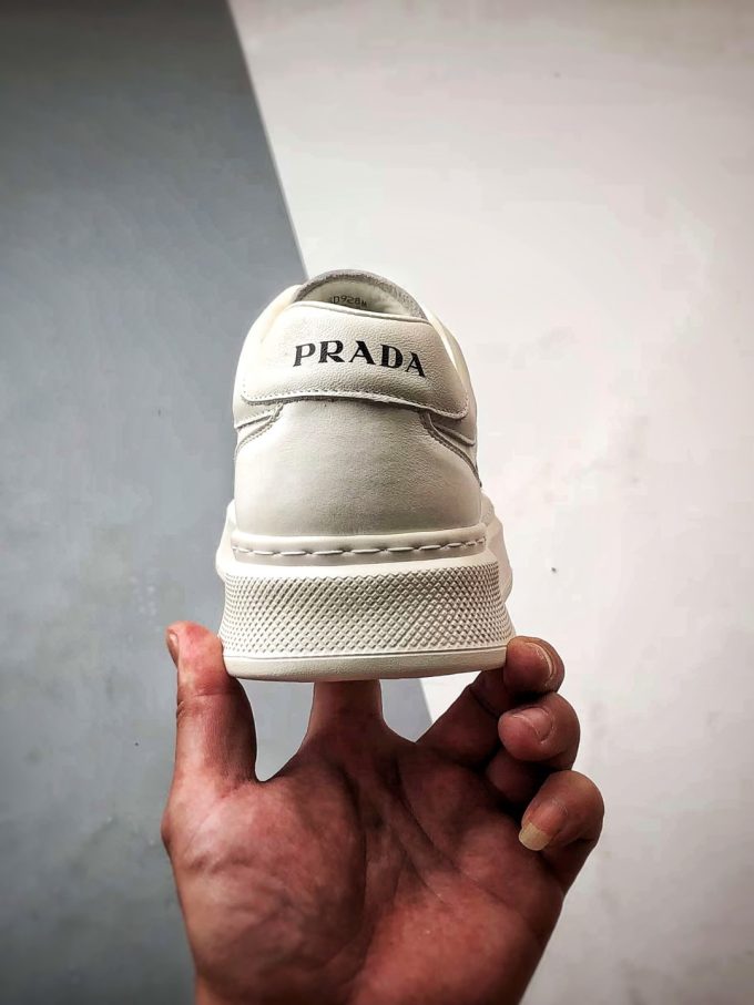 Prada thick-soled logo lace-up sporty casual men's shoes