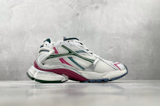 Balenciaga Runner2.0 in pink, white and green