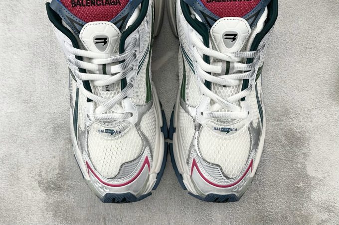 Balenciaga Runner2.0 in pink, white and green