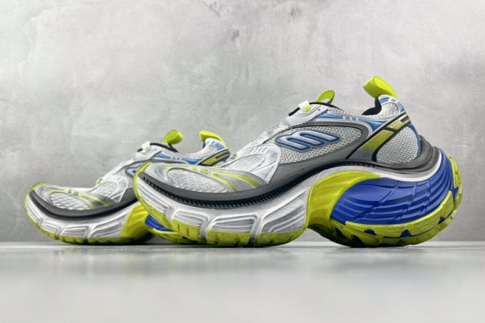Balenciaga 10XL White Blue Fluorescent Green