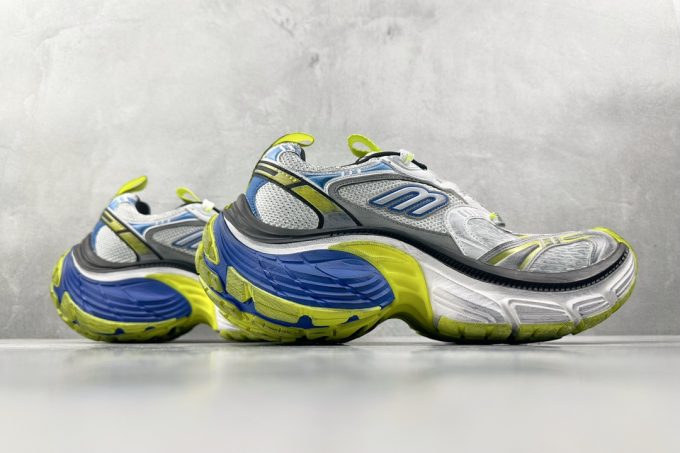 Balenciaga 10XL White Blue Fluorescent Green