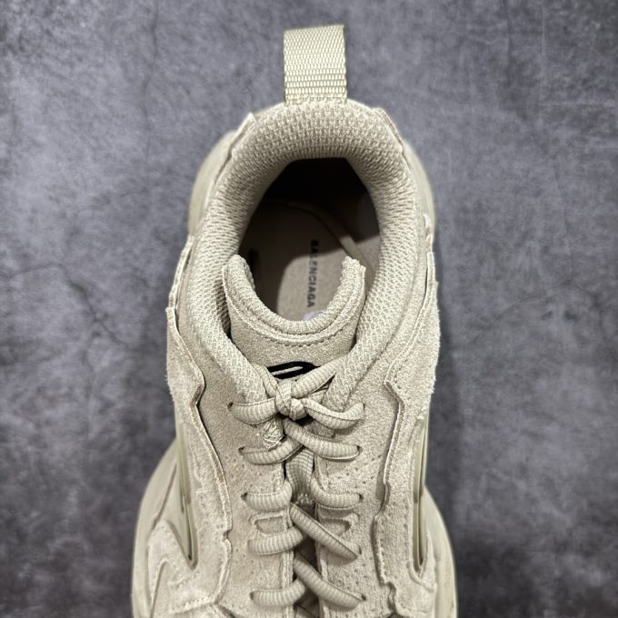Balenciaga 16th generation MONDAY cardigan in khaki-colored suede