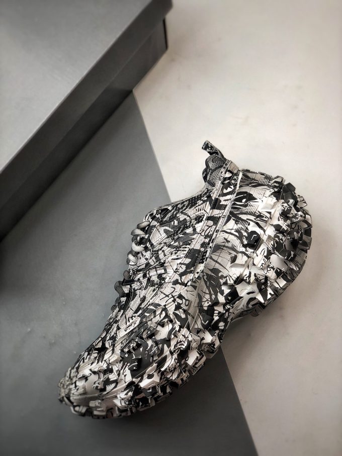 Balenciaga rubber shoes "Black and White Graffiti"