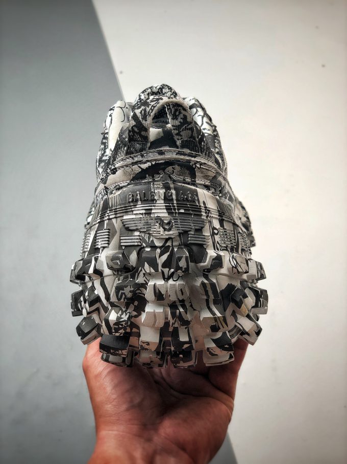 Balenciaga rubber shoes "Black and White Graffiti"