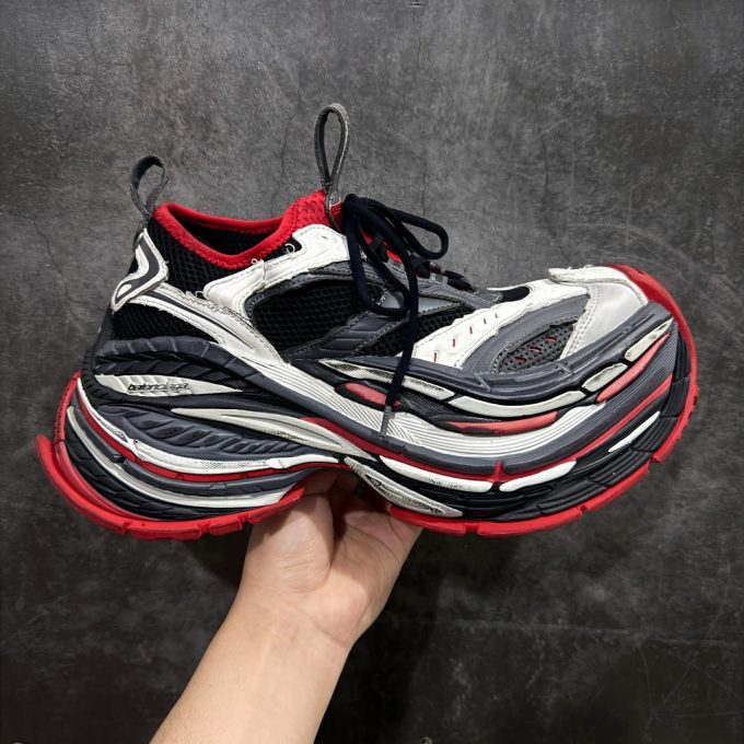 Balenciaga Platform 17 - Black, White, Red, Gray, Gray Red