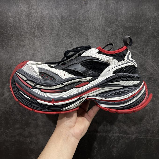 Balenciaga Platform 17 - Black, White, Red, Gray, Gray Red